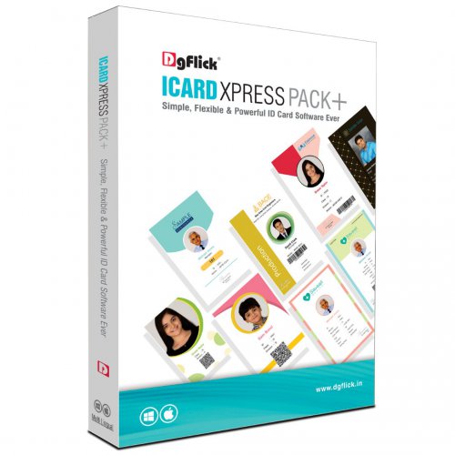 ID Card Software with Dongle and Inbuilt Designer & Photo Editing with Package Print