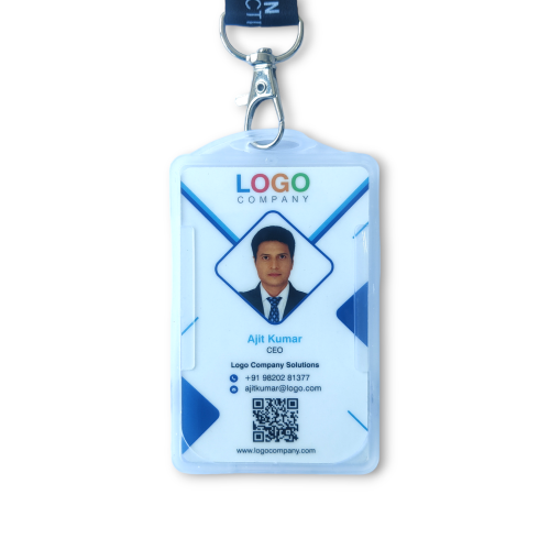 Vertical ID Card Holder with Natural Color_CH -36 -V