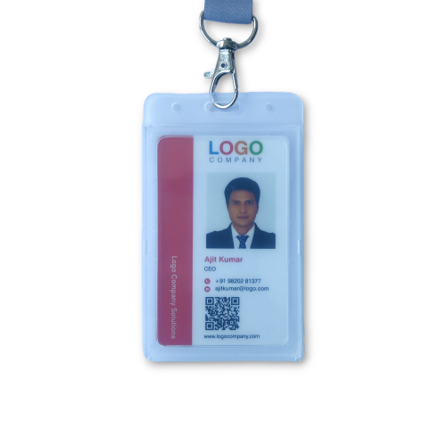 Vertical Box ID Card Holder with Natural Color CH -40 -V