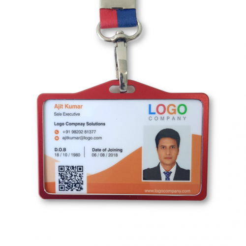 Horizontal Aluminium Metal ID Card Holder Rust free frame with Protective film