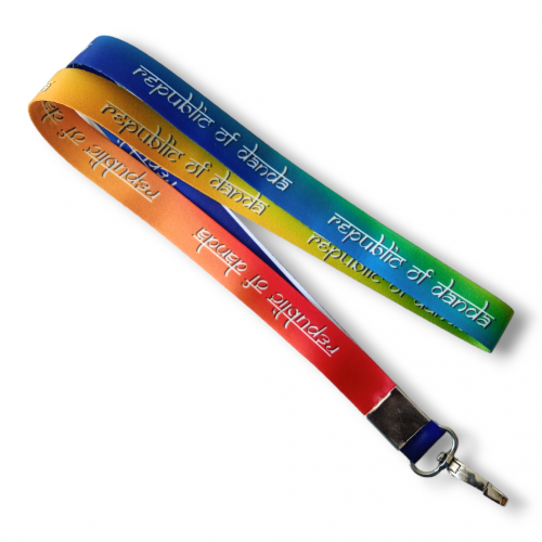 20mm Satin Lanyard with Multi Color Print and Side DOG z-6 Imported Hook