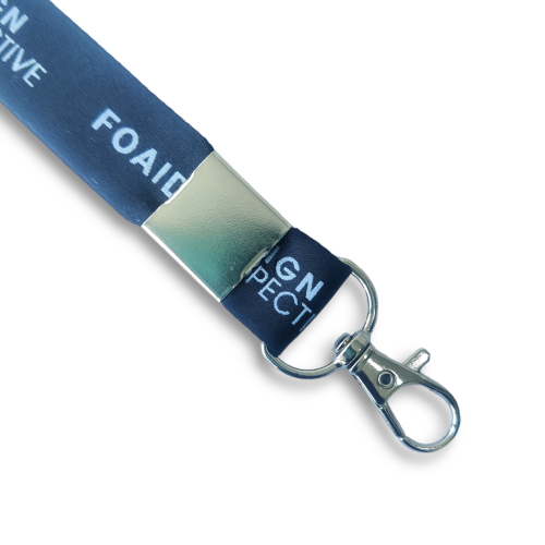 20mm Satin Lanyard with Single Printing and Side Dog z-6 Hook