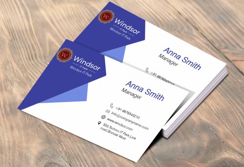 Horizontal Visiting Cards - V001