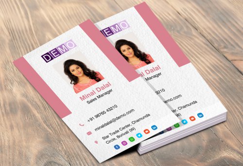 Vertical Visiting Cards - V001