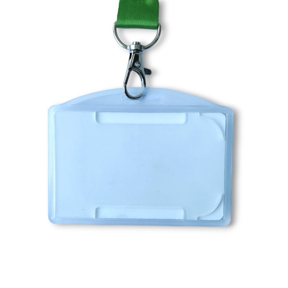 Horizontal ID Card Holder with Natural Transparent Color _CH - 35 -H