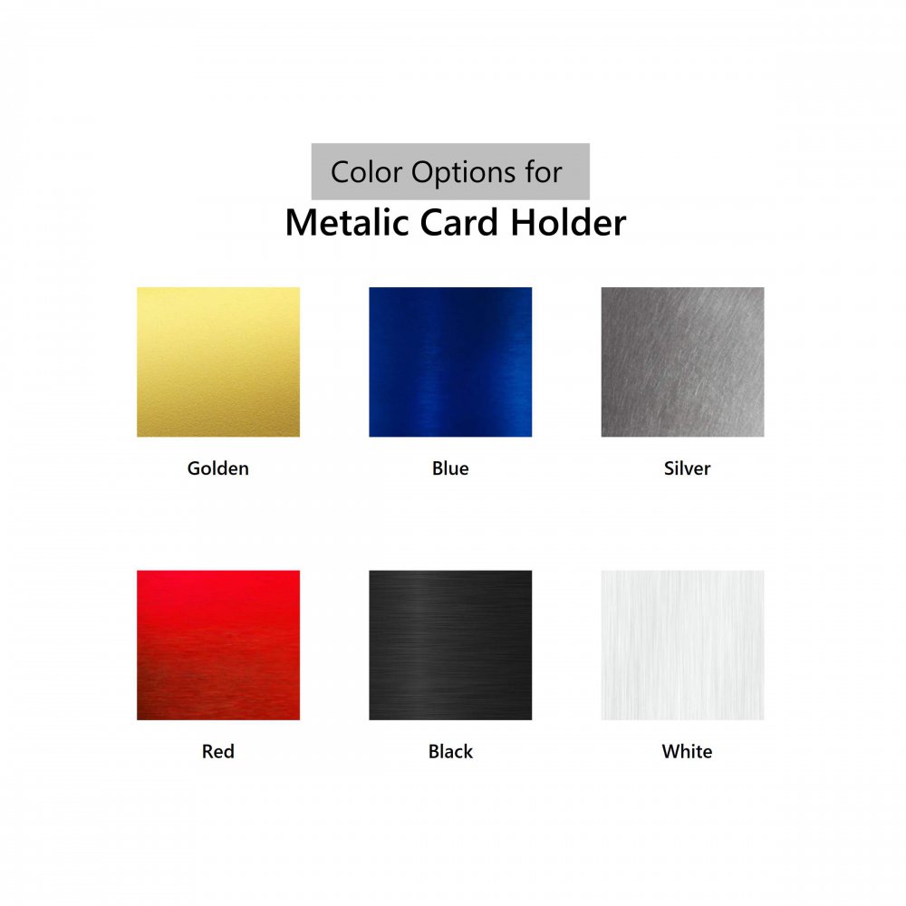 Vertical Aluminum Metal ID Card Holder Rust free frame with Protective film
