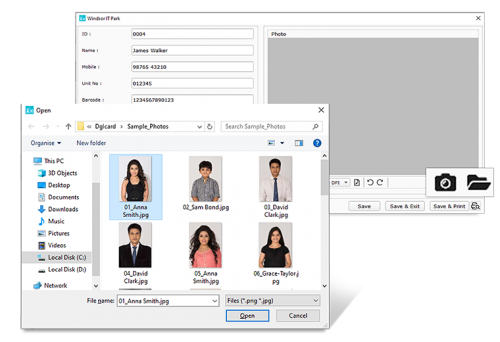 ID Card Software with Dongle and Inbuilt Designer & Photo Editing with Package Print